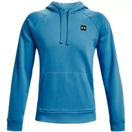 Bluzy męskie - Bluza Męska Under Armour Rival Fleece Hoodie Niebieska 1357092 422-Xxl - miniaturka - grafika 1