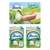 Sery - Almette Puszysty serek twarogowy z ziołami 120 g (4 x 30 g) - miniaturka - grafika 1