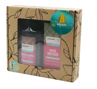 Szampony do włosów - Zestaw Arganicare Keratin Szampon Naprawczy 400ml + Serum Do Włosów 100ml - miniaturka - grafika 1