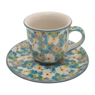 Filiżanki - FILIŻANKA do espresso 60 ml ze spodkiem - Ceramika Artystyczna Bolesławiec - miniaturka - grafika 1