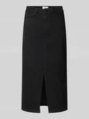 Spódnice - Spódnica jeansowa z rozcięciem model ‘KATH’ - miniaturka - grafika 1