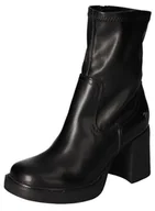 Botki damskie - Mustang Damskie botki 1474-522, czarne, 42 EU, czarny, 42 EU - miniaturka - grafika 1