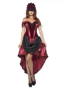 Smiffys Smiffys Kostium wenecki kuszącej dla dorosłych kobiet, top, spódnica i nakrycie głowy, karnawał zmarłych, Halloween, rozmiar S, 43743 43743S - Koszulki i topy damskie - miniaturka - grafika 1