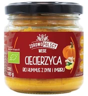 Produkty wegańskie i wegetariańskie - Zdrowopolscy WEGE BIO Hummus z ciecierzycy, dyni i imbiru 185g - miniaturka - grafika 1