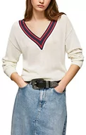 Swetry damskie - Pepe Jeans Damski sweter Taytum, biały, S, biały, S - miniaturka - grafika 1