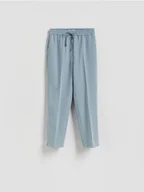 Spodnie damskie - Reserved - Spodnie z kantem - jasnoniebieski - miniaturka - grafika 1