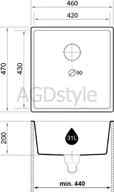 Zlewozmywaki - BRANDE SOLAR SLIM 460-50 WHITE (biały) - miniaturka - grafika 1