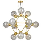 Lampy sufitowe - NOWOCZESNA LAMPA WISZĄCA MOSIĘŻNA ZODIAK NEO - miniaturka - grafika 1