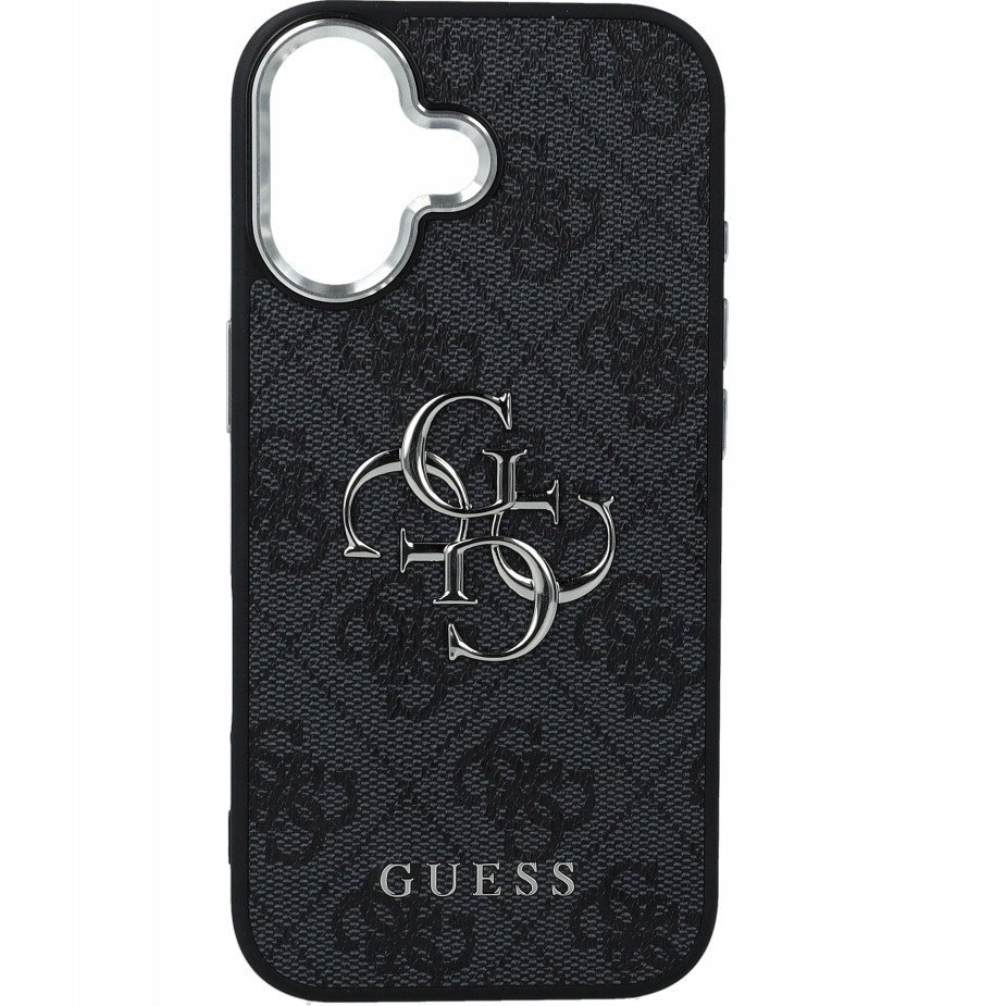 GUESS futerał do IPHONE 17 GUHCP17SP4G4SMCK 4G PU Leather Case with Big 4G and Classic Logo and Silver Metal Camera Frame czarny