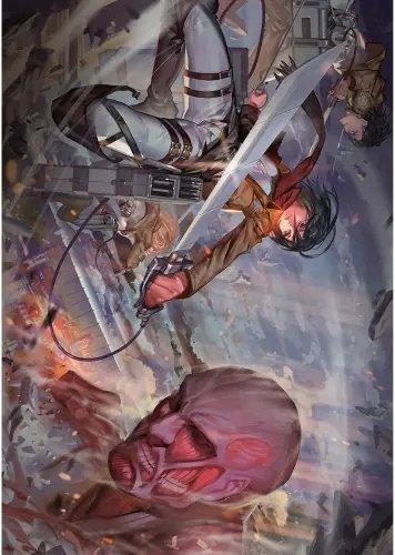 Plakat Anime Attack on Titan aot_027 A3 (custom)