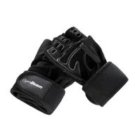 Rękawice do ćwiczeń - Rękawiczki fitness męskie GymBeam Wrap Black - miniaturka - grafika 1