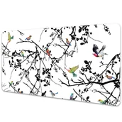 Podkładki na biurko - Ochronna mata na biurko Ptaki i Gałęzie 90x45 cm - miniaturka - grafika 1