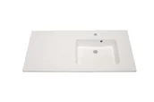 Umywalki - Umywalka wpuszczana w blat, prostokątna, biała, 105 x 50 cm - miniaturka - grafika 1