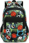 Plecaki szkolne i tornistry - Plecak Szkolny Tornister Dla Dziecka Do Szkoły A4 Wielokomorowy Piłki - miniaturka - grafika 1