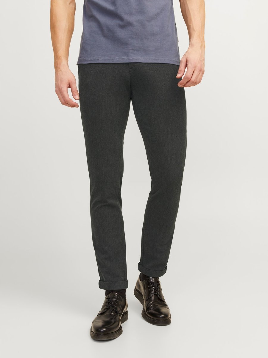 JACK&JONES ELEGANCKIE SPODNIE MĘSKIE SZARE DŁUGIE 33/34 6EA