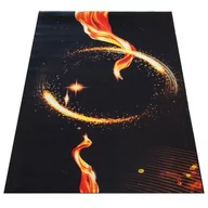 Dywany - Czarny dywan z nowoczesnym wzornictwem - Eglam 7X - miniaturka - grafika 1