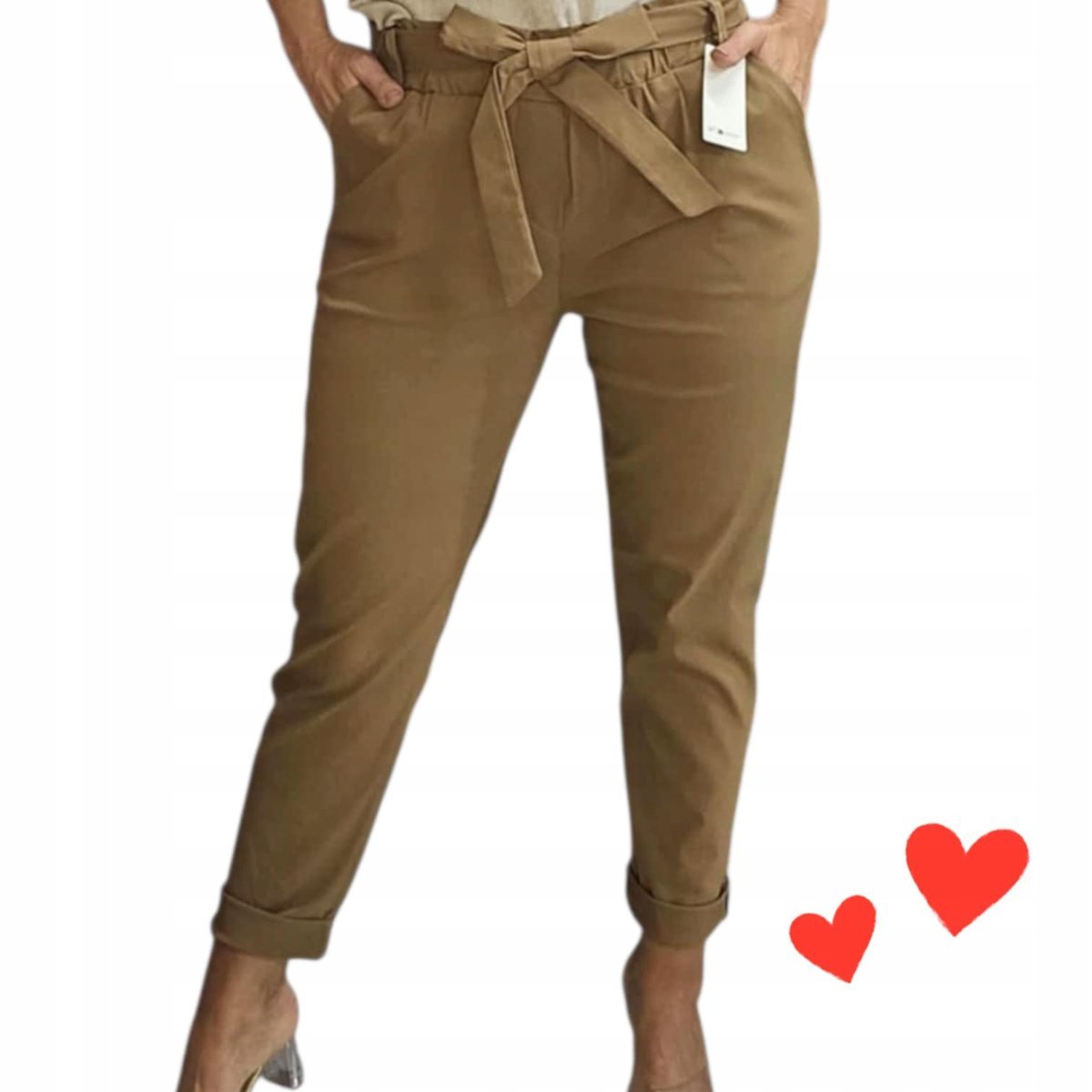 SPODNIE DAMSKIE CZEKO CYGARETKI GNIECIUCHY kieszenie kokarda 52 54 6xl 7xl