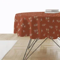 Obrusy i serwetki - Obrus okrągły SUMMER wzór SM34 | drobne kwiatki na czerwonym tle średnica 120 cm - miniaturka - grafika 1