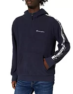 Bluzy męskie - Champion Męska bluza z kapturem i zamkiem błyskawicznym na zewnątrz, granatowy, M - miniaturka - grafika 1