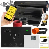 Ogrzewanie podłogowe - Folia grzewcza na podczerwień MISSION AIR 160 W/m2 Black Gold PTC 30m2 (30m x 100cm) + regulator Gemini Czarny Wi-Fi | Bezpłatny transport - miniaturka - grafika 1