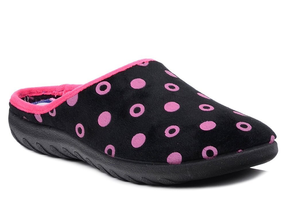 Ciepłe kapcie damskie pantofle domowe zakryte Inblu ET-24 czarne-36