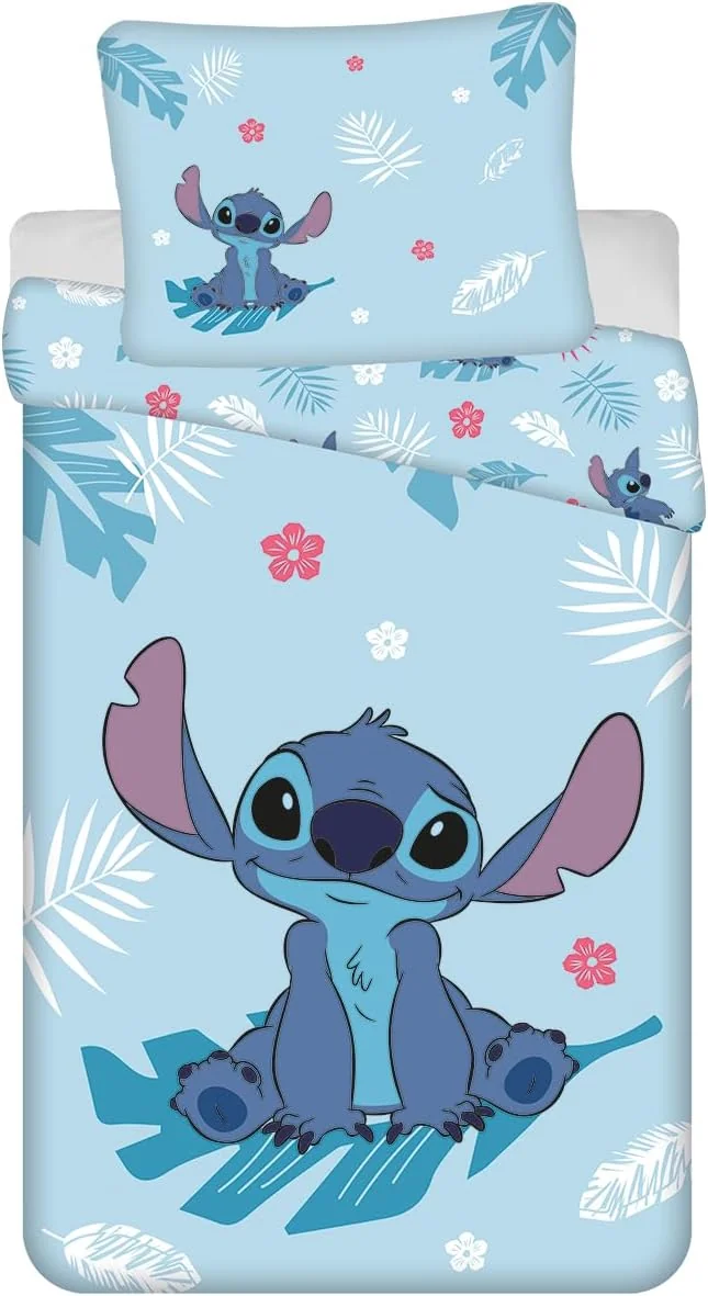 Pościel Stitch 140x200 Lilo i Stitch bawełna niebieska Disney