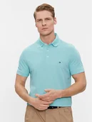 Koszulki męskie - Tommy Hilfiger Polo 1985 MW0MW17771 Niebieski Slim Fit - miniaturka - grafika 1