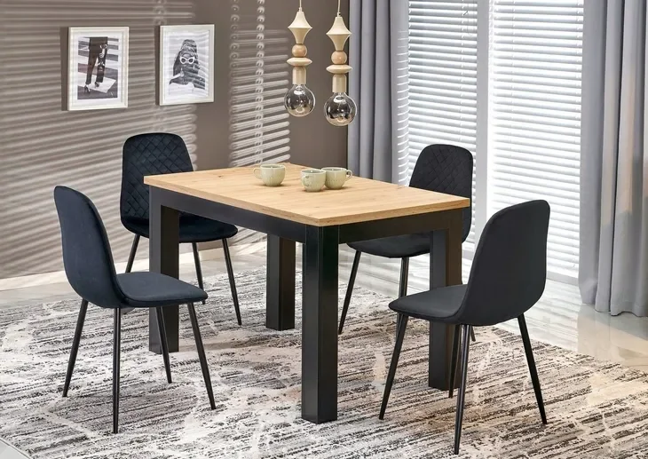 Stół rozkładany GIZMO Halmar kolor Dąb artisan + czarny