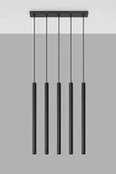 Lampy sufitowe - Sollux Lighting Lampa wisząca PASTELO 5 czarna - miniaturka - grafika 1