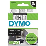 Etykiety do drukarek - Dymo Etykiety D1, samoprzylepne etykiety do drukarek etykiet LabelManager, autentyczne, 9 mm x 7 m, czarny nadruk na białym tle - miniaturka - grafika 1
