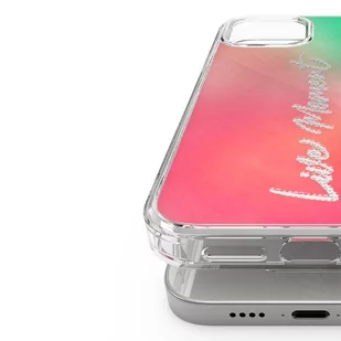 Ringke Fusion Design pancerne etui pokrowiec z żelową ramką iPhone 12 mini różowo-zielony (GNAP0020) - Etui i futerały do telefonów - miniaturka - grafika 2