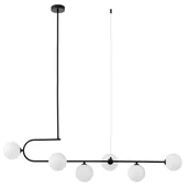 Lampy sufitowe - NOWOCZESNA LAMPA WISZĄCA CZARNO-BIAŁA GROSEO W6 - miniaturka - grafika 1