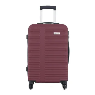 Walizka na kółkach w poziome paski 22" - bordowy Semi Line - Walizki - miniaturka - grafika 1