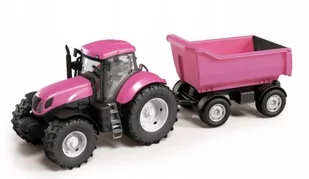 Duży Traktor Wywrotka Otwierane Drzwi Różowy 116 - Samochody i pojazdy dla dzieci - miniaturka - grafika 1