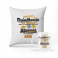 Gadżety dla niej i dla niego - ZESTAW PODUSZKA + KUBEK PREZENT NAJLEPSZY DZIADEK DZIEŃ DZIADKA DZIADEK #23 - miniaturka - grafika 1