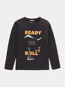 Bluzki damskie - Tom Tailor Bluzka 1037999 Szary Regular Fit - miniaturka - grafika 1