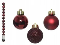 Bombki - Bombki na choinkę nietłukące zestaw 14 szt 3 cm czerwone - miniaturka - grafika 1