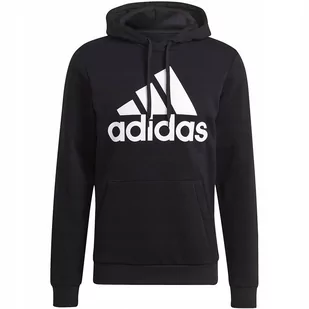 Bluza męska adidas Essentials Fleece Big Logo Hoodie czarna GK9220 S - Bluzy męskie - miniaturka - grafika 1