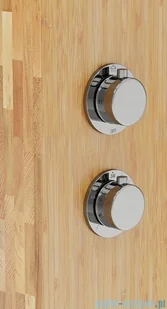 Corsan Balti panel prysznicowy z termostatem chrom drewno bambusowe B-001TCH | - Panele prysznicowe - miniaturka - grafika 5
