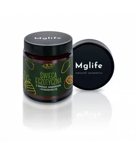 Mglife Świeca rzepakowa egzotyczna z mango, ananasem i pomarańczą z wosku rzepakowego 120 ml - Świece - miniaturka - grafika 1
