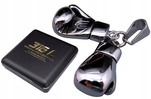 SREBRNE RĘKAWICE BOKSERSKIE NA ŁAŃCUSZEK STAL 316L - Wisiorki - miniaturka - grafika 1