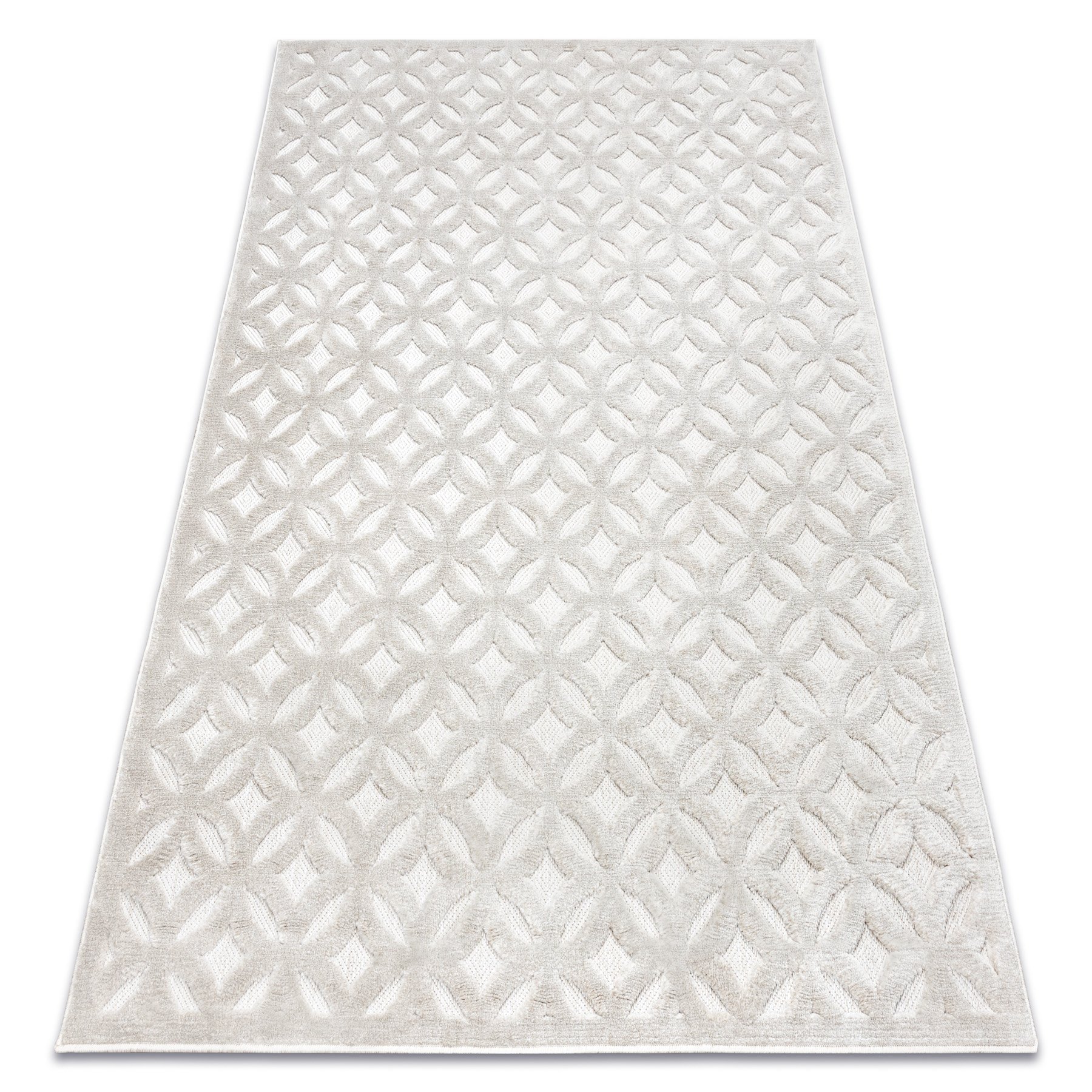 Dywan SANTO SZNURKOWY SIZAL 58507 Ażur, art deco beż beżowy 160x220 cm
