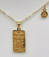 Wisiorki - Naszyjnik wisiorek Waga Libra znak zodiaku złoty prezent - miniaturka - grafika 1