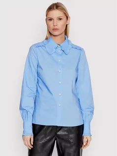 Koszule damskie - Custommade Koszula Barbette 999369206 Niebieski Regular Fit - grafika 1