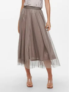 ONLY Spódnica midi 15214303 Brązowy Regular Fit - Spódnice - miniaturka - grafika 1