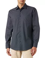 Koszule męskie - Seidensticker Męska koszula z długim rękawem, regularny krój, ciemnoniebieska, 47, granatowy - miniaturka - grafika 1