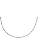 Fossil Męski naszyjnik ze stali nierdzewnej lub kamieni półszlachetnych z zapięciem na karabińczyk, Stalowy srebrny