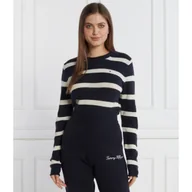 Swetry damskie - Tommy Hilfiger Wełniany sweter SOFT C-NK | Regular Fit - miniaturka - grafika 1