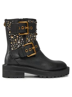 Kurt Geiger Botki 225-Hackney Biker Boot 546505109 Czarny - Botki damskie - miniaturka - grafika 1