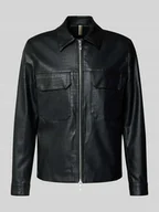 Kurtki męskie - Kurtka o kroju slim fit z imitacji skóry model ‘GIUBBINO’ - miniaturka - grafika 1